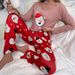 Autumn And Winter Comfortable Pajamas Set Women's Christmas Long-sleeved Trousers Two-piece Set_voghion.com