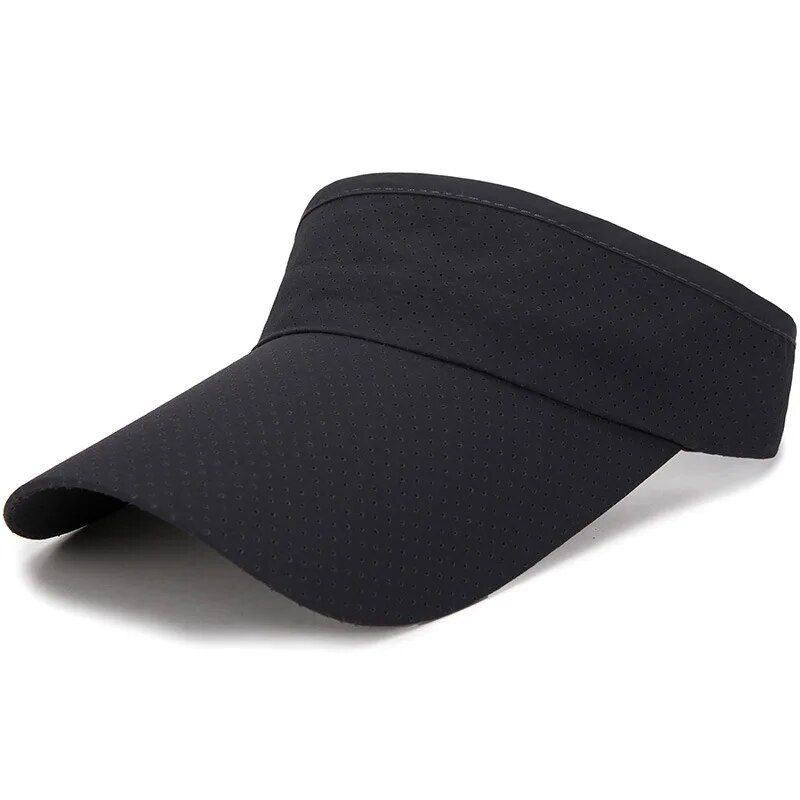 Sommar andningsbara luftsolhattar Män Kvinnor Justerbart visir UV-skydd Topp Tom Solid Sport Tennis Golf Löpning Solskyddsmössa_voghion.com