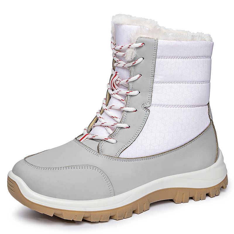 Polyurethane Plus Size Women's High Top Warm Cotton Shoes Cold-Proof Snow Comfortable Long Boots_voghion.com