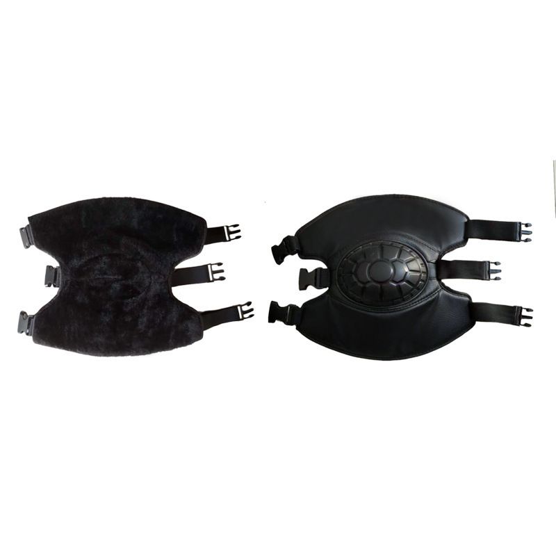 Ginocchiere anti-caduta rigide invernali per motociclisti, protezione dal freddo, protezioni per le gambe in PU ispessito e caldo per auto elettriche_voghion.com
