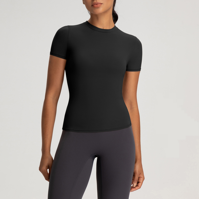 New Women's Clothing Yoga Clothes For Women, Style, Slim Fit, Short Sleeved Tops, High Elastic, Light Sports Fitness Clothes_voghion.com