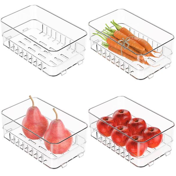 Organizador Nevera Y Cocina - Caja De Almacenamiento Ajustable Para Frigorífico, Cajones Y Armarios - Ahorra Espacio Y Ordena Alimentos_voghion.com