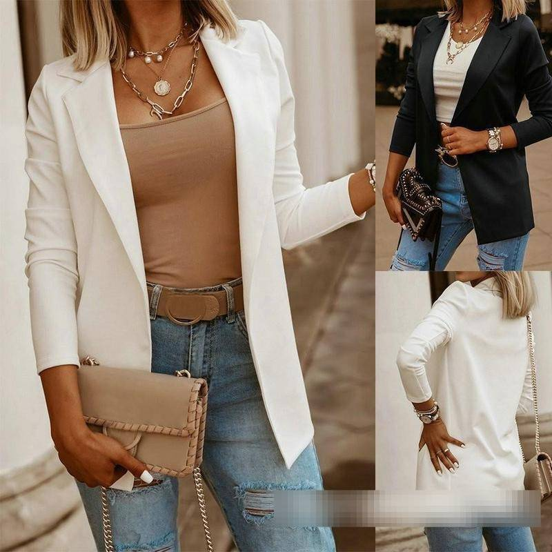 Klassischer Damenblazer – Schmal geschnittene Jacke für Büro und Freizeit in 6 Farben (S-2XL)_voghion.com