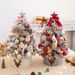 Christmas Handmade Flocked Mini Tree DIY Kit - Festive Holiday Decor For Tabletop Home & Office (45cm/60cm Pink/Red/Gold/White)_voghion.com