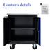 Movable Lockable Double Door Partition With Lock Multi-functional Hardware Storage Tool Car Auto Repair Locker--BLAK&BLUE_voghion.com