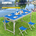Tavolo e sedia da campeggio in lega di alluminio estensibile, pieghevole, portatile, per picnic all'aperto, per il mercato notturno_voghion.com