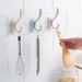 Wall-mounted coat hook plastic sticky hook bathroom bathroom nail-free coat hook bedroom punch-free hanger in stock_voghion.com