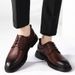 Top Layer Pure Cowhide Lace Up Soft Sole With Good Breathability Quality Casual Black Spring 2025 Men's Leather Shoes_voghion.com