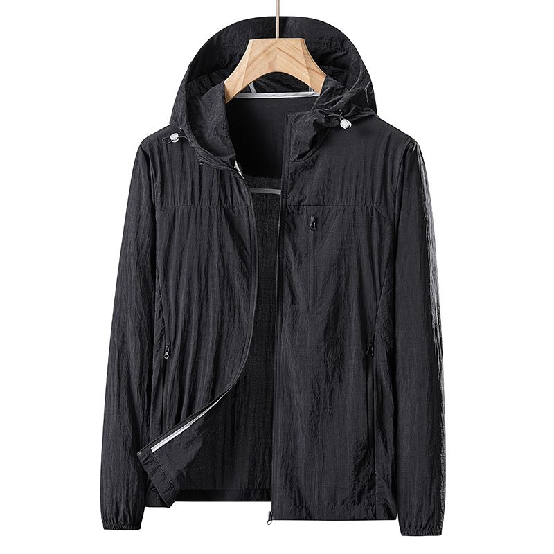 Men's Clothing Sun Protection Clothing Men's Summer Ultra Thin Breathable Ice Silk Anti Ultraviolet Skin Clothing Women's Outdoor Sports Jacket_voghion.com