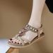 W676-1 New Summer 2025 Bomi Xian Rhinestone Comfortable Casual Beach Flat Sandals For Women_voghion.com