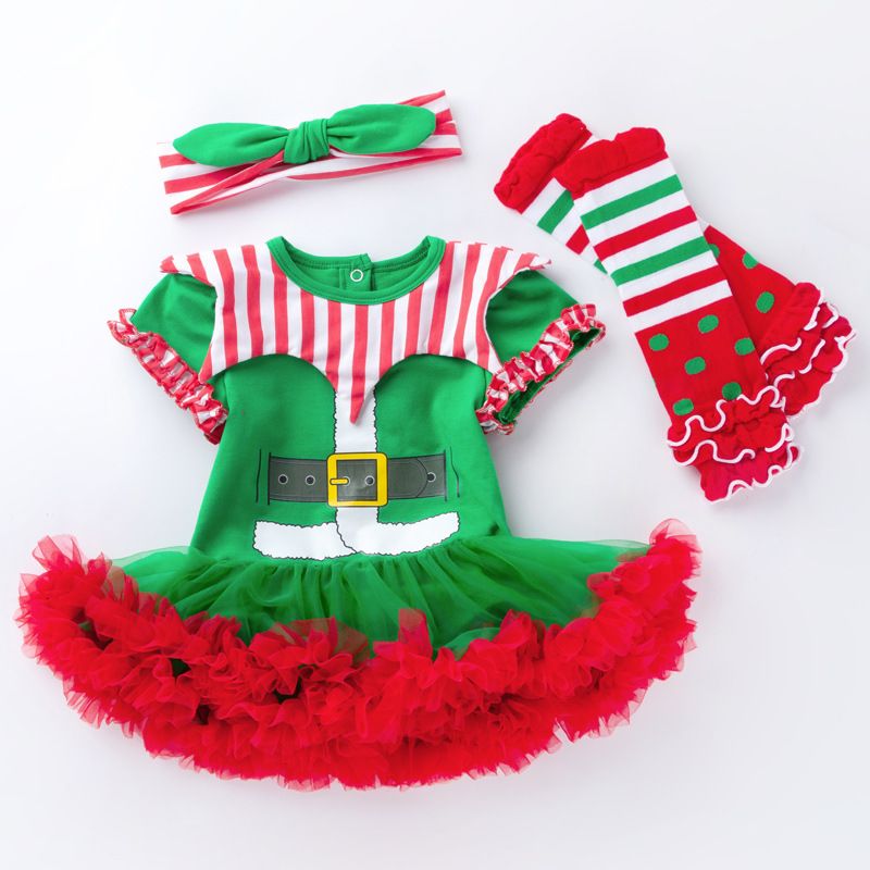 Babykleidung Baby Mädchen Clown Anzug Pyjama Kleid Säugling Weihnachtskostüme Kleid Socken Sets_voghion.com