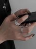 85 Degrees Gray Irregular Opening Adjustable Texture For Women Ins Cold Style 2022 New Ring Accessory_voghion.com