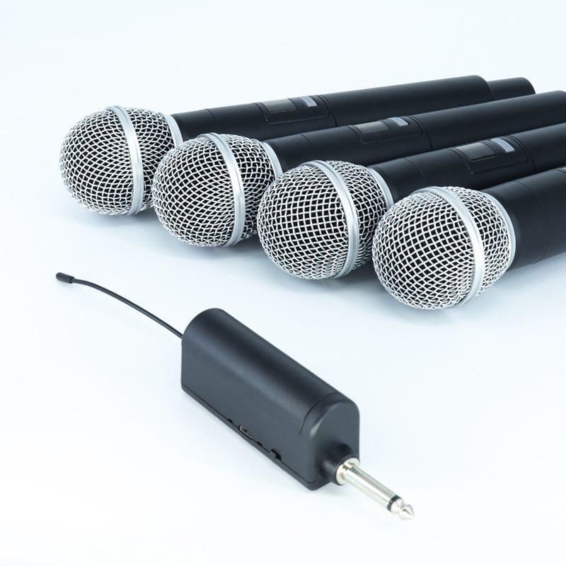 Microphone sans fil professionnel K LaOK pour réunion de performance à 4 niveaux, à domicile et en extérieur_voghion.com