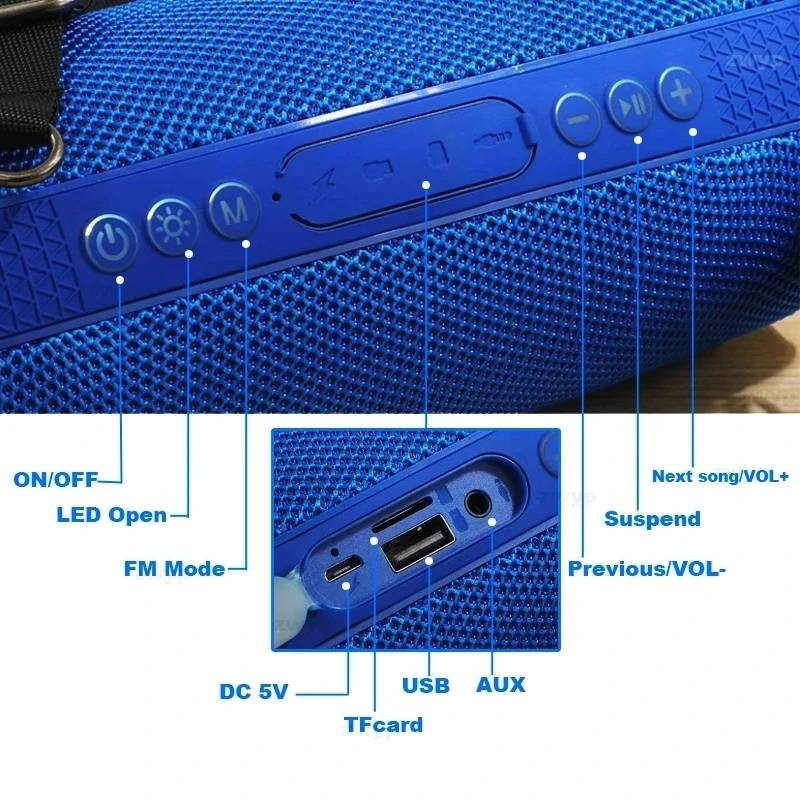 TG192 Portable Wireless Speaker With Glitter LED Light_voghion.com