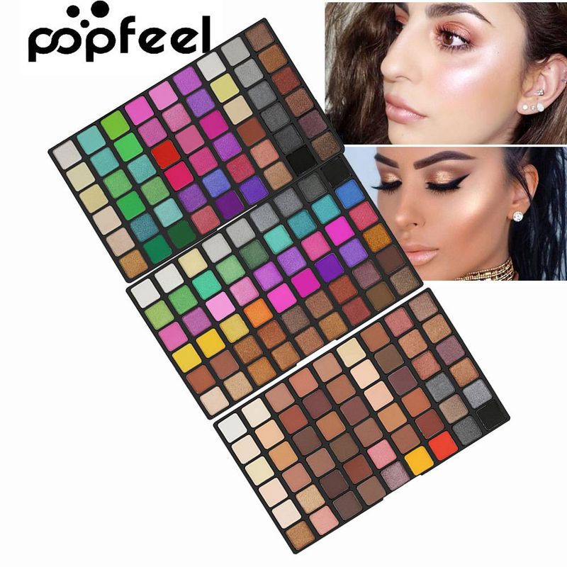Özel POPFEEL 162 Renkli Mat Sedefli Göz Farı Paleti Çok Renkli Göz Farı Makyaj Paleti_voghion.com