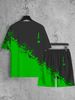 3D Digital Printed Men's Casual Short Sleeve And Shorts Set_voghion.com