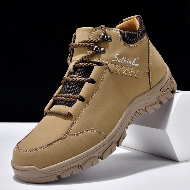 6658 Microfiber Men's Martin Boots Chelsea Range Khaki, Choose Size And Tell Seller_voghion.com