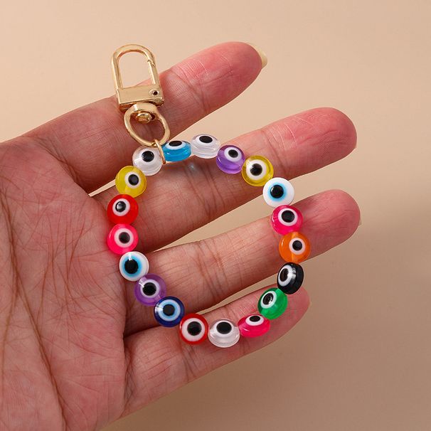 New Trendy High-End Pointed Diamond Devil's Keychain Personalized Design Eye Palm Backpack Pendant Accessory_voghion.com