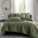 Military Green Breathable Queen Size Comforter Sets, All-Season Down-Alternative 3-Piece Bedding Set_voghion.com