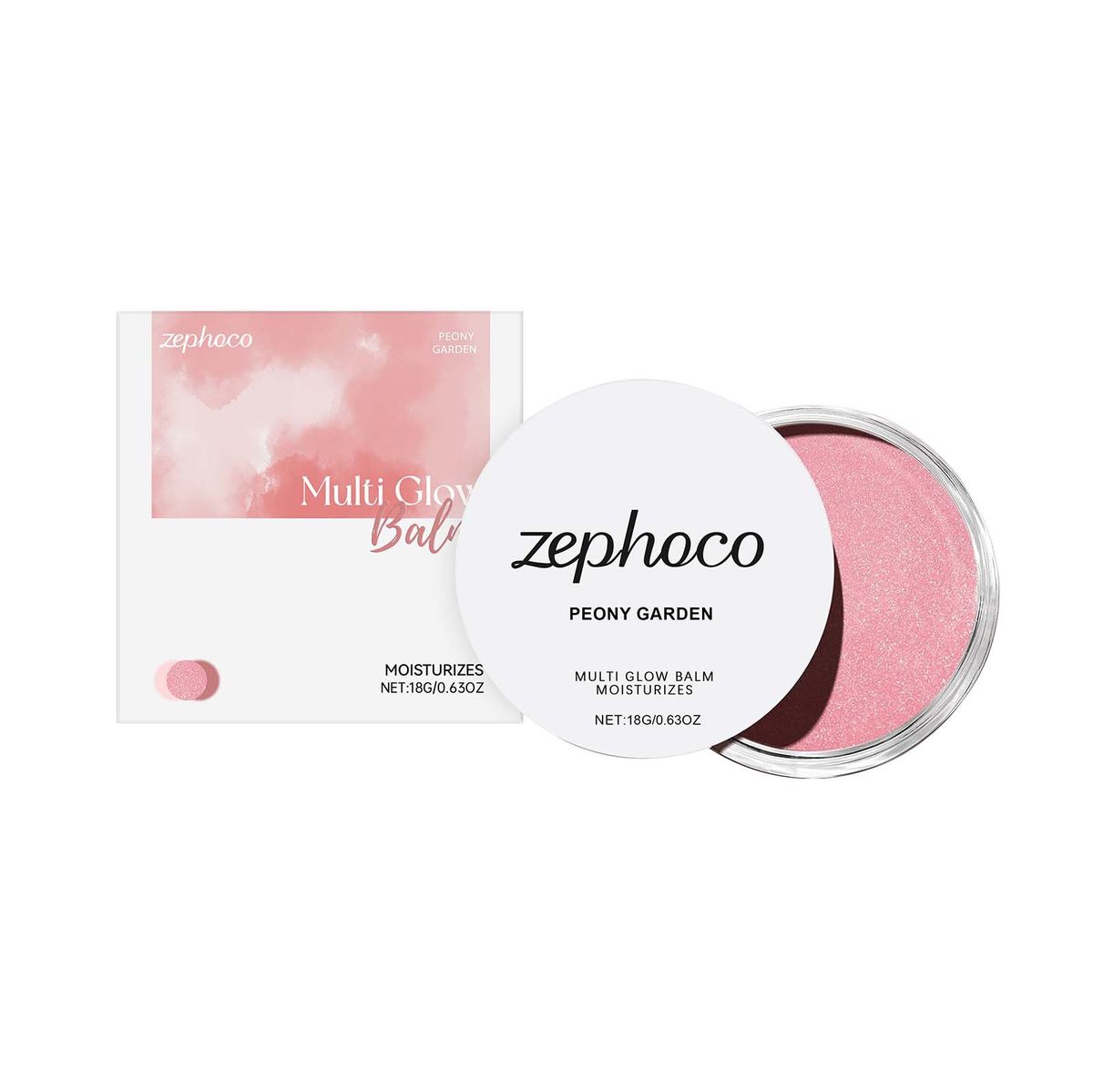 Zephoco Peony Garden Blush Cream Natural Makeup Skin Tone Correction Delicate Lightweight Smooth Clear Color Rendering_voghion.com