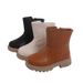 Children's Martin New Girls' Casual Side Zipper Big Kids Short Mid-Calf Boots Sizes 26-36_voghion.com