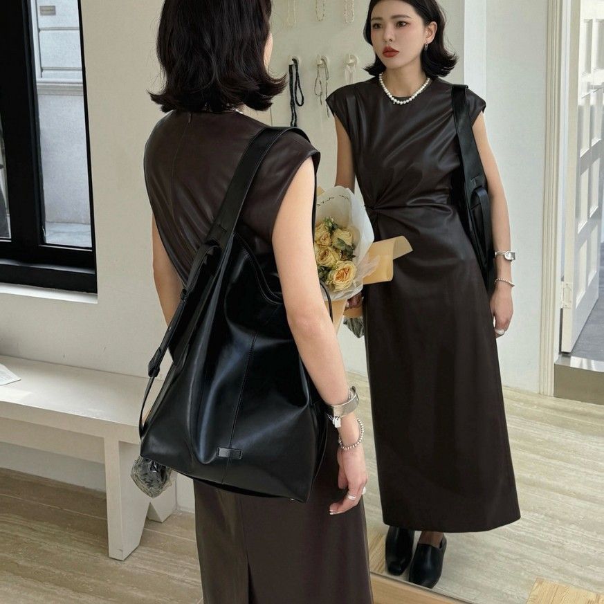 Borsa autentica per donna, borsa a tracolla in pelle bovina con strato superiore, alla moda, extra large, morbida, in stile pigro_voghion.com