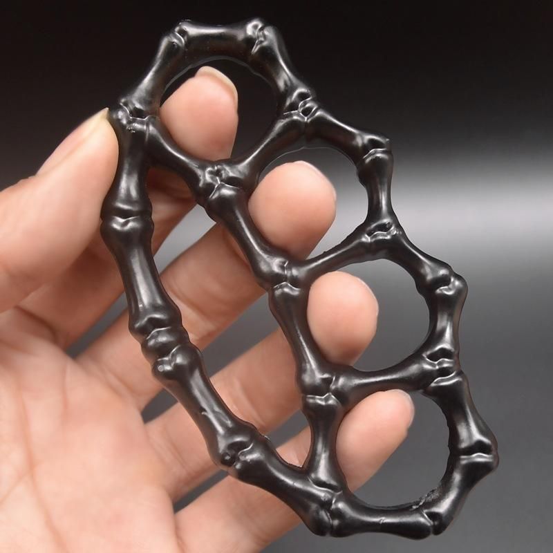 Metal Knuckle Copper Brace Sleeve Martial Arts Fighting Iron Four Tiger Finger Ring Fist Defense Hand Buckle_voghion.com
