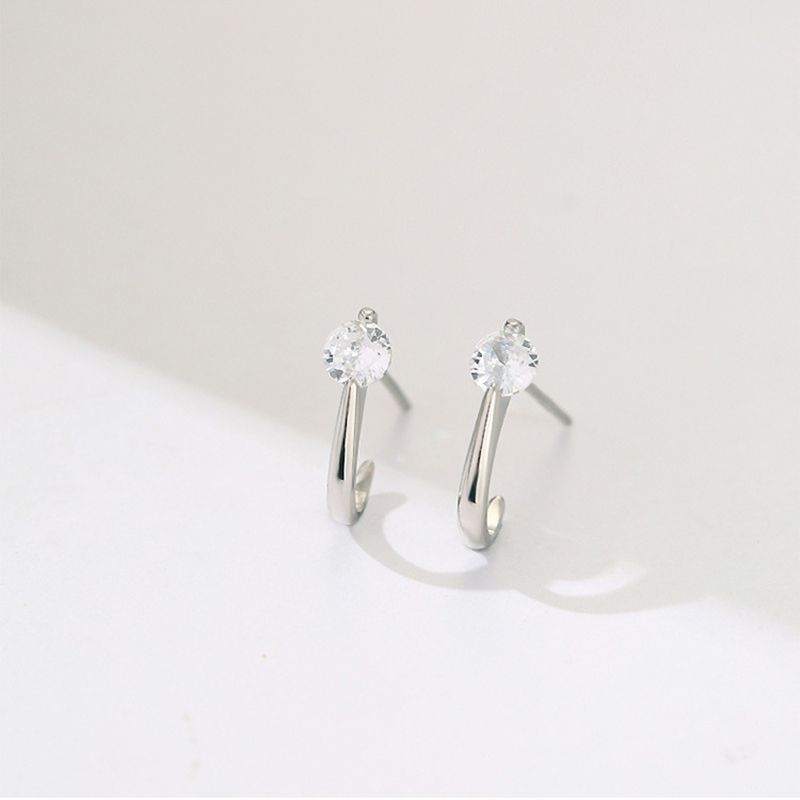 Sier Gold VENUS Color Crystal Stud Earrings for Women Girl Gift Elegant Temperament  Stamped Jewelry Drops_voghion.com