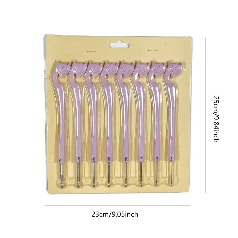 Knitting tools sweater needles fox charming head plastic handle card insert packaging_voghion.com
