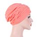 New Hexagonal Discounted Pile Hat Solid Color Beaded Baotou Hat Turban Hat in Stock_voghion.com