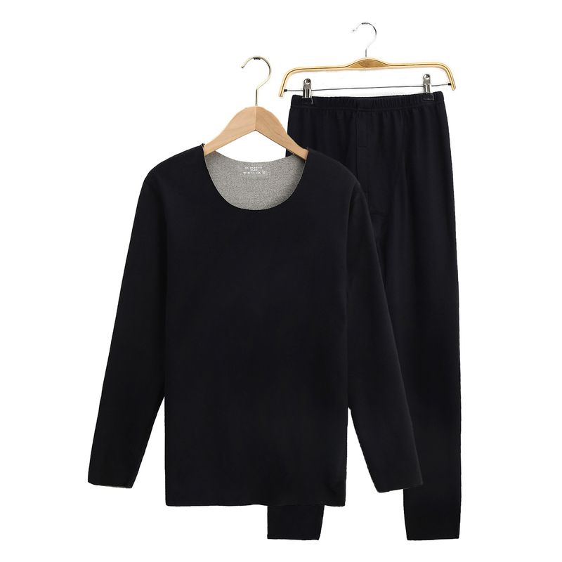 Intimo termico da donna in lana e seta, coppia ab, set di biancheria intima autunnale cationica senza cuciture per uomo e donna_voghion.com