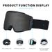 Sprzęt narciarski: gogle narciarskie, gogle narciarskie do jazdy na nartach w terenie, kolorowe, wiatroszczelne i odporne na promieniowanie UV o wysokiej rozdzielczości_voghion.com