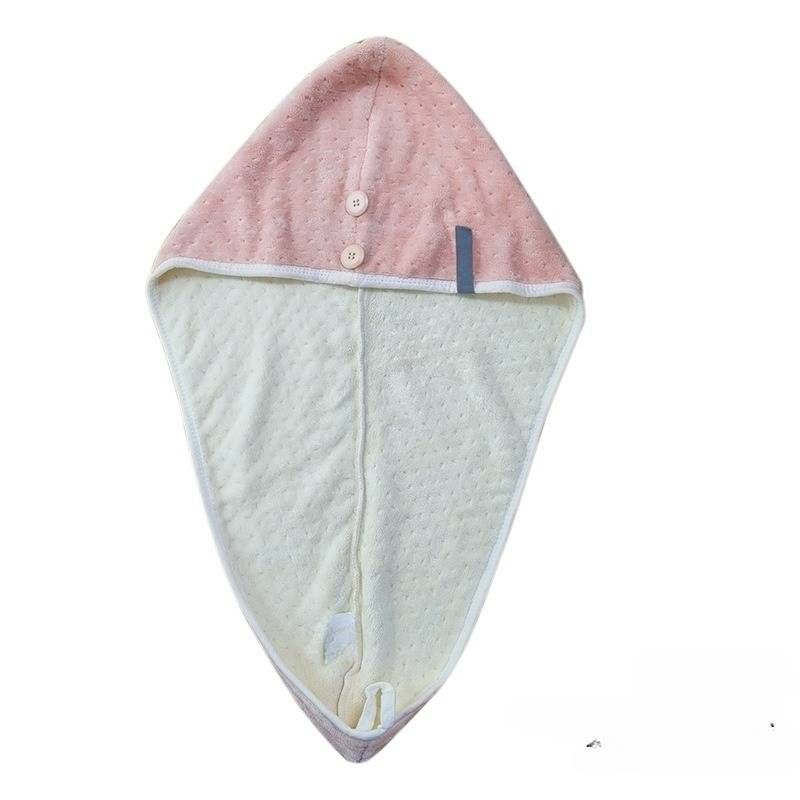 Two Color Antibacterial Fleece Water Absorbing Dry Hair Cap Towel_voghion.com