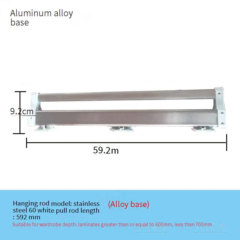 Ruimtebesparende, uitschuifbare broekenrek - Robuuste, bovenaan gemonteerde, uitschuifbare kastorganizer voor de garderobekast (verstelbare lengte en soepele schuifrail)_voghion.com