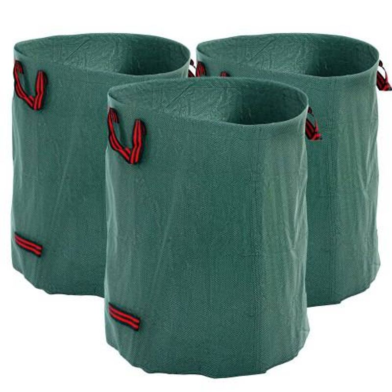 Outsunny Gartenabfallsäcke, 300 l x 3, robuste Gartensäcke, wiederverwendbare Gartensäcke mit Griffen zum Sammeln von Pflanzenabfällen, Gras und Blättern, grün_voghion.com