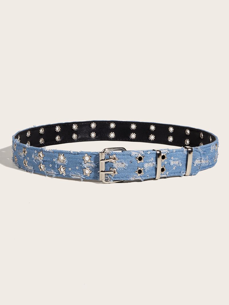 Punk-Stil Stern Zweireiher Gürtel koreanischen Stil Jeans Mode dekorative Hosen mit Hühneraugen Gürtel auf Lager Großhandel_voghion.com