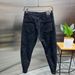 Jeans für Herren, neuer gewaschener High-End-Kniereißverschluss, schwarze Slim Fit, kleine Füße, koreanische Version, mikroverjüngte Freizeithose_voghion.com