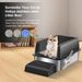 20cm Large Stainless Steel Semi-Enclosed Splash-Proof Toilet Cat Litter Box_voghion.com