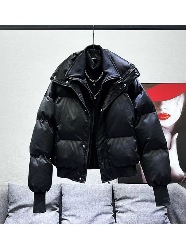 Giacca invernale in cotone da uomo – Cappotto imbottito leggero e caldo in stile coreano, esterno in poliestere spesso con fodera in cotone al 90%, collo alto e cerniera._voghion.com