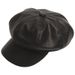 New Autumn Winter Octagonal Men And Women All-match PU Leather Beret Korean Version Outdoor Casual Hat_voghion.com