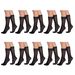 Sheer Knee High Socks For Women With Flower Patterned With Stay-Up Band One Size 10 Pairs_voghion.com
