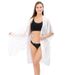 European and American beach style cardigan solid color chiffon with small lace belt cardigan bikini cover-up sun protection clothing ST006_voghion.com