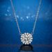 S925 sterling silver pendant 1 carat moissanite necklace women's fashion classic round bag snowflake silver pendant clavicle chain_voghion.com