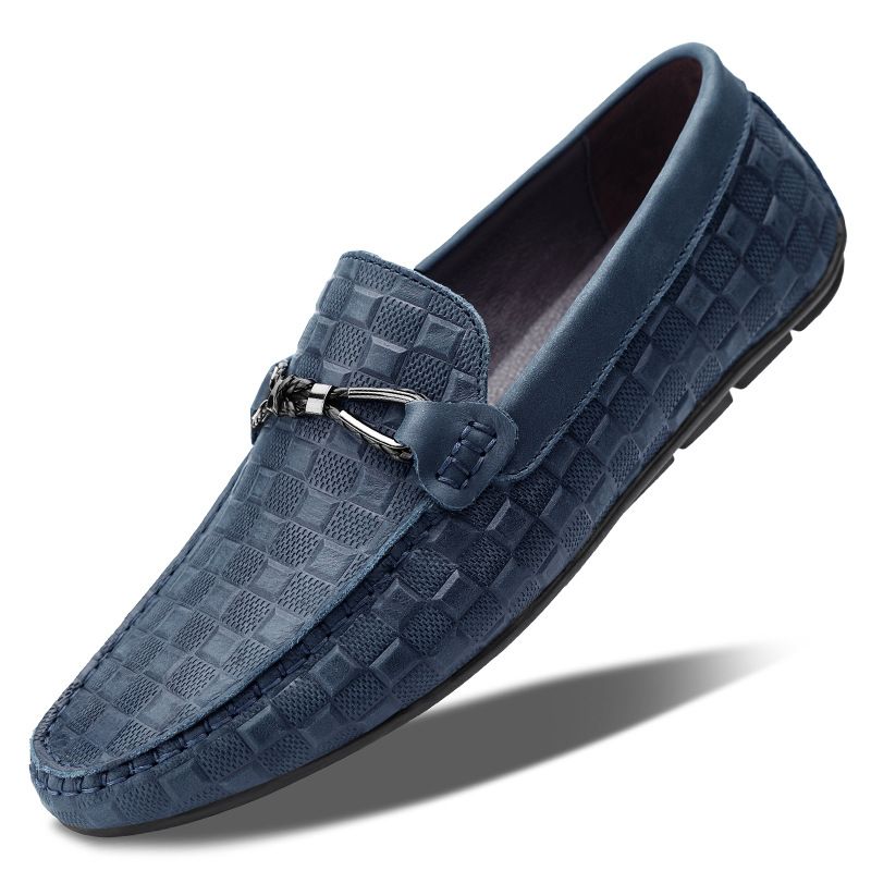 streaming trendy men's with genuine leather on the toe layer, breathable lazy for business leisure, and wearing_voghion.com