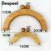 Deepeel Taschengriff aus Holz, 14/20 cm, Geldbörsenrahmen, Kussverschluss für Handtaschen, Geldbörse, DIY, handgefertigte Nähklammern, Taschen_voghion.com