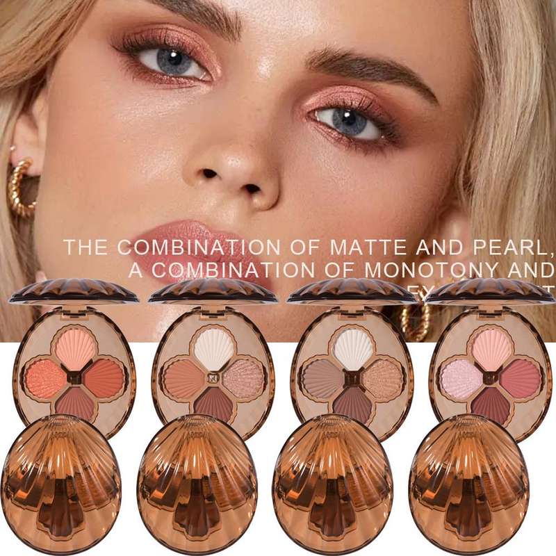 Eyeshadow Shell Ink Four Color Eyeshadow Tray Pearl matte Fine Shimmer Everyday Earth Eyeshadow_voghion.com