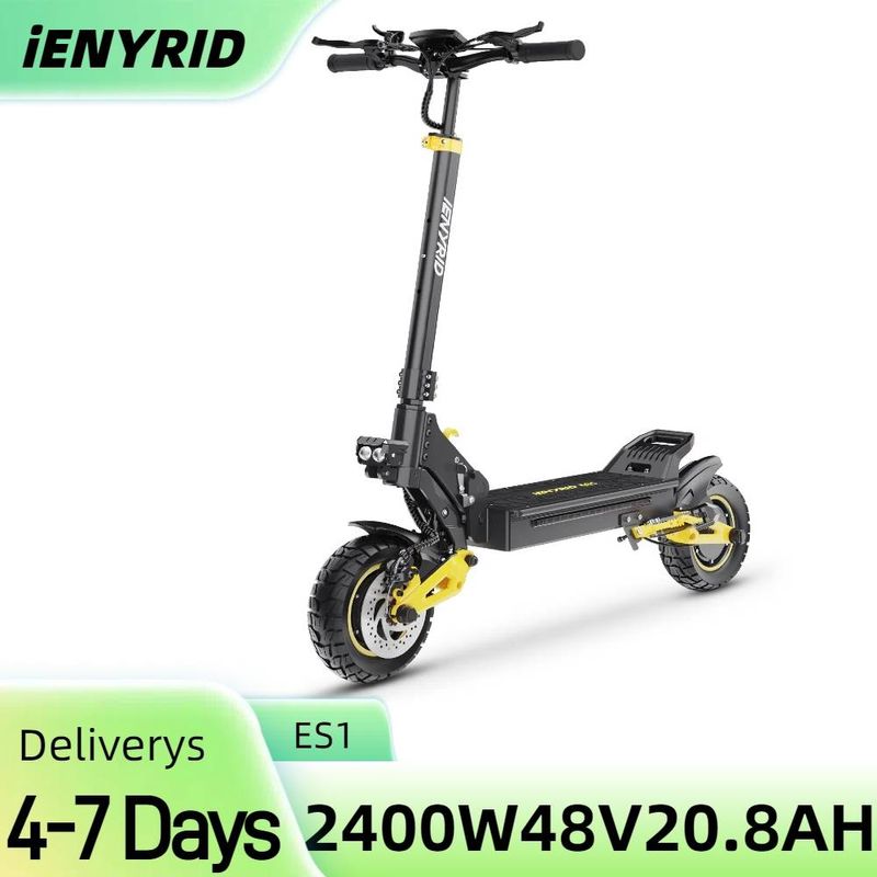 iENYRID ES1 kahe mootoriga maastikul töötav elektriline tõukeratas täiskasvanutele: kaks 1200 W mootorit, 48 V 20,8 AH aku 10 tolli _voghion.com