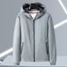 Spot Stock Physical Double-breasted Reflective Jacket With Hooded Zip-up, Trendy Windbreaker, Regular-fit Outerwear_voghion.com