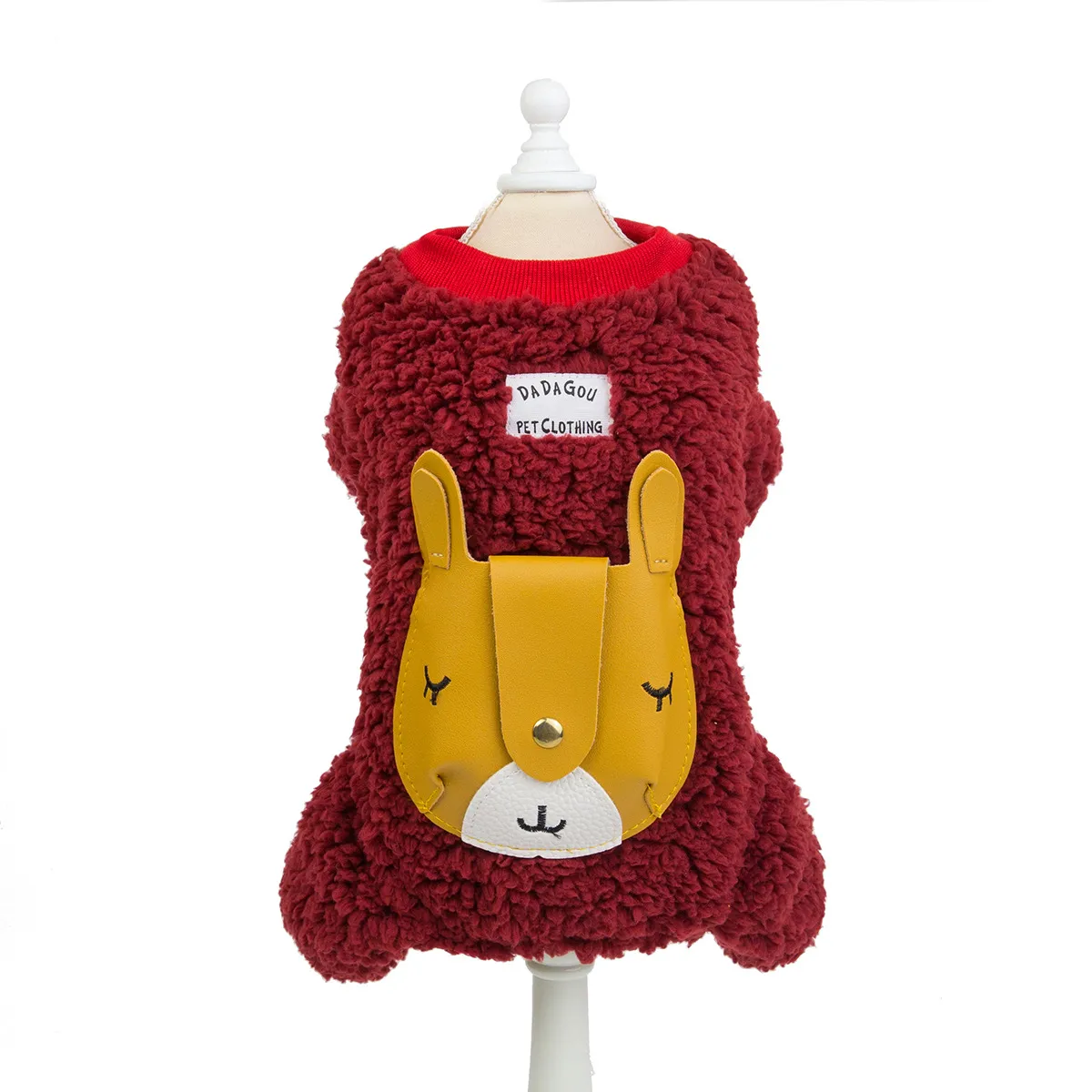 Pet Clothing Autumn/Winter New Teddy Dog Cat Bag Style 19 Thick Four Leg Velvet Clothes_voghion.com