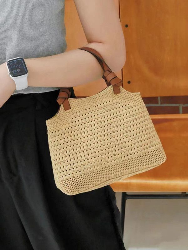 Super Fire Exquisite Bag, Single Shoulder Grass Woven Texture Handbag, Unique Design, 2024 New Crossbody Small Bag_voghion.com